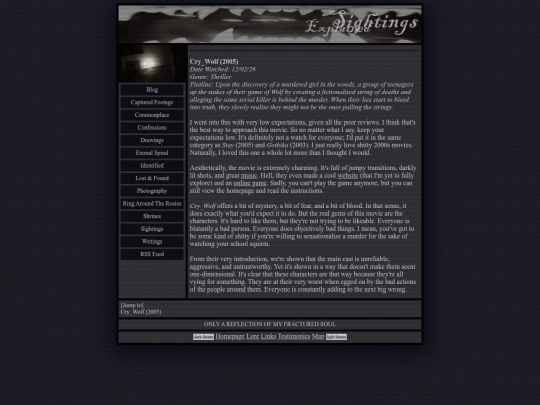 sightings/explained screenshot