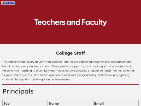 Final Project/mainFaculty screenshot
