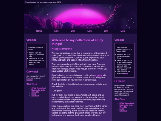 templatelayout screenshot