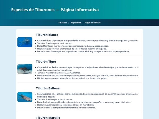 Peces/Tiburones screenshot