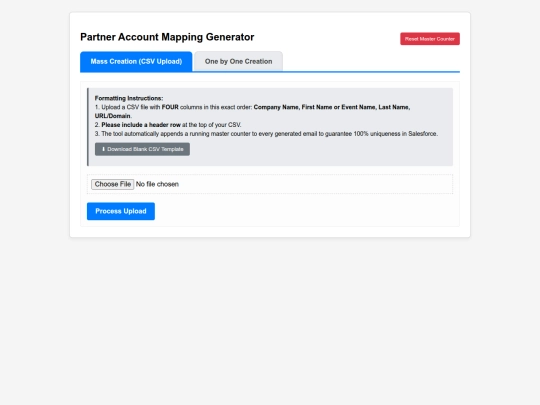 Partner-Account-Mapping-Creation screenshot