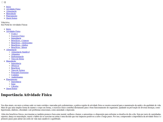 projeto/importanciaatfisica screenshot