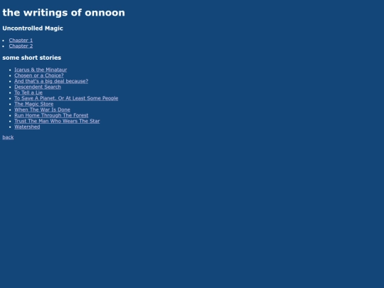 writings screenshot