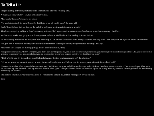 writings/lies screenshot