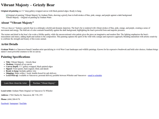 %22Vibran-Majesty%22-Grizzly-Bear-Original-Oil-Painting-by-Graham-Watts screenshot