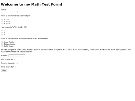 FormExam screenshot