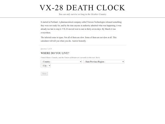 death-clock screenshot