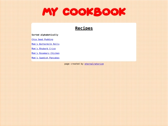 recipes screenshot