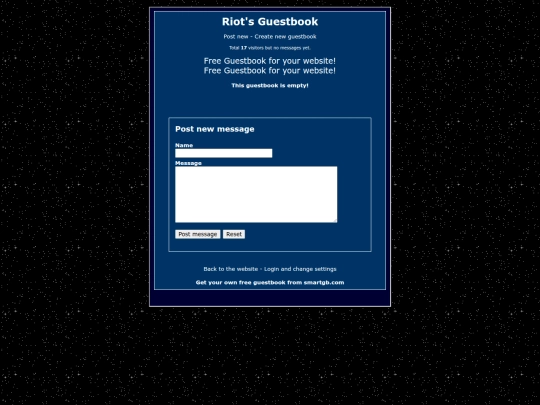 Guestbook screenshot