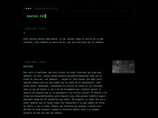 secciones/entradas screenshot