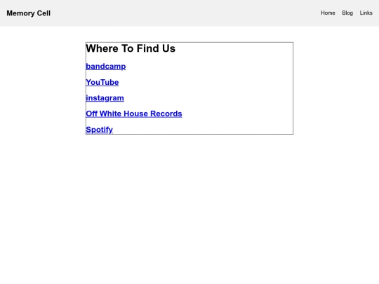 links screenshot
