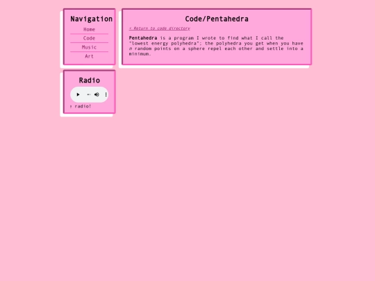 code/pentahedra screenshot