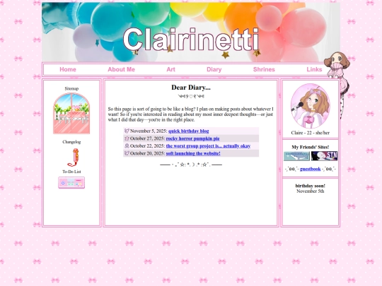 diary screenshot