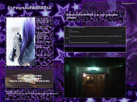 nav bar pages/site archive/gen 5/projects/myspace screenshot