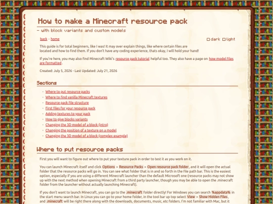 minecraft/texturepacktut screenshot