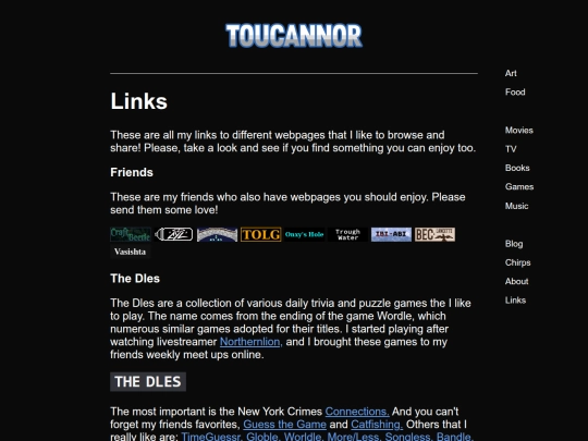 links screenshot