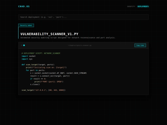 Deploy screenshot