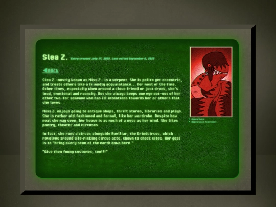 SPECIMEN/SLEA screenshot