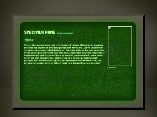 SPECIMEN/TEMPLATE screenshot