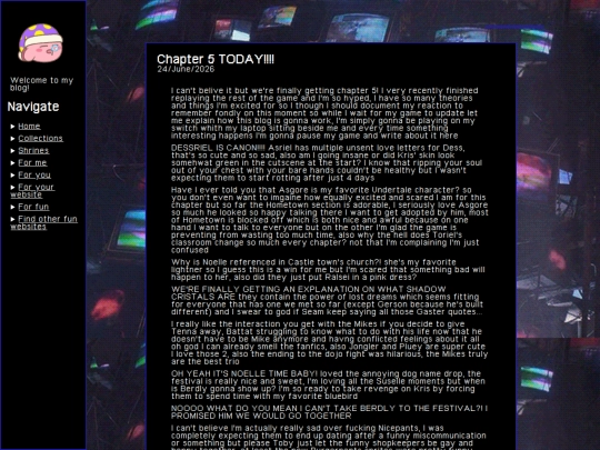 Blog/Deltarune screenshot