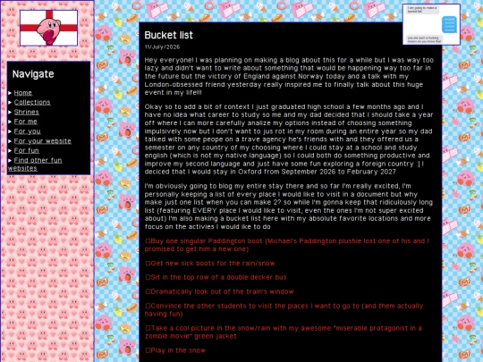 Blog/England screenshot
