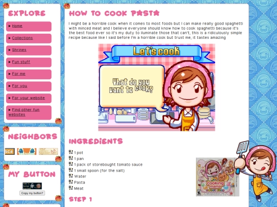 Pasta screenshot