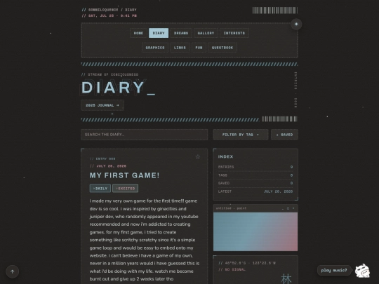 diary screenshot