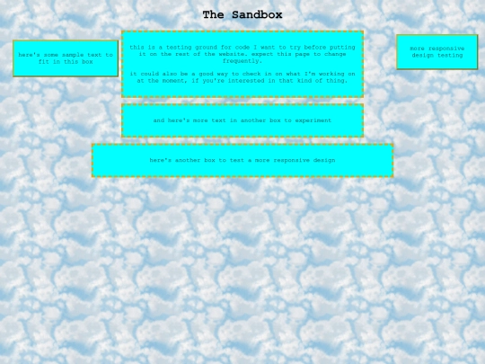 sandbox screenshot