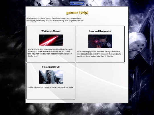 games screenshot