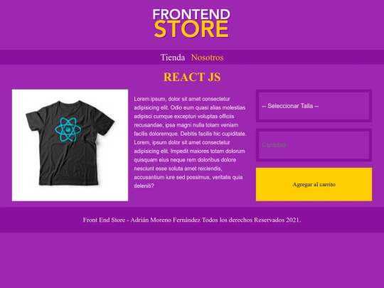 FrontEndStore/producto screenshot