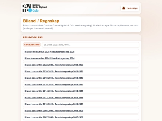 bilanci screenshot