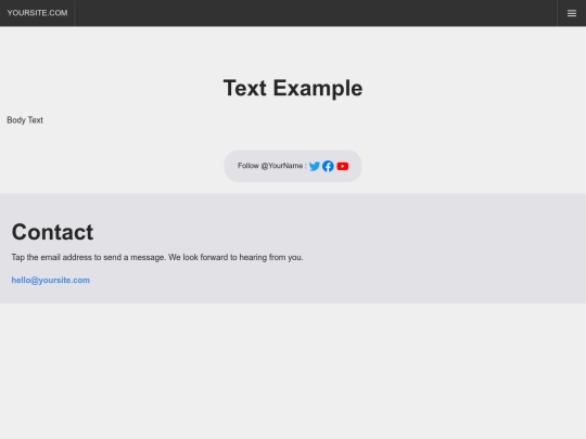 text-example screenshot
