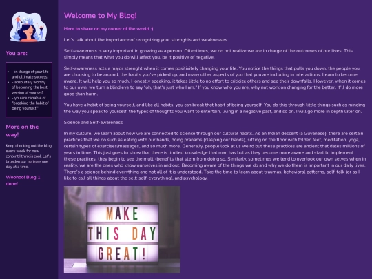 Blog screenshot