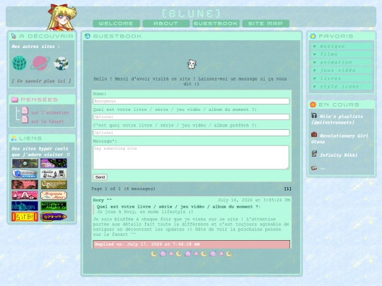 guestbook screenshot