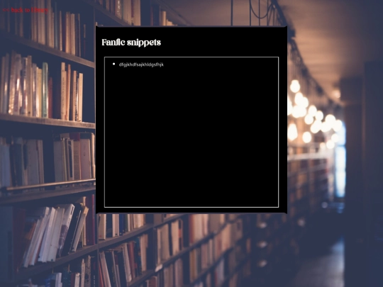 library/fanfic screenshot
