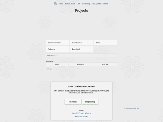 projects screenshot