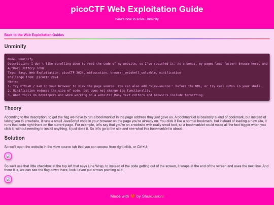 guide/ctf/picoctf/web/Unminify screenshot