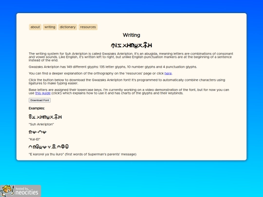 writing screenshot