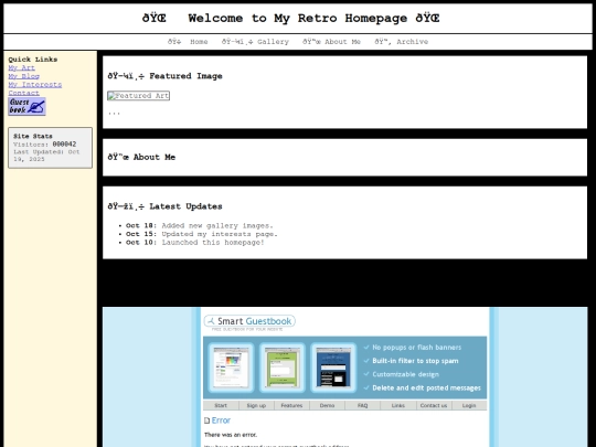 sidebar items/interests screenshot