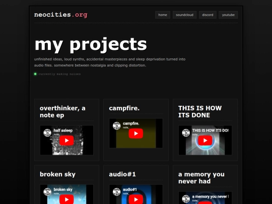 projects screenshot