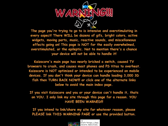Warning screenshot