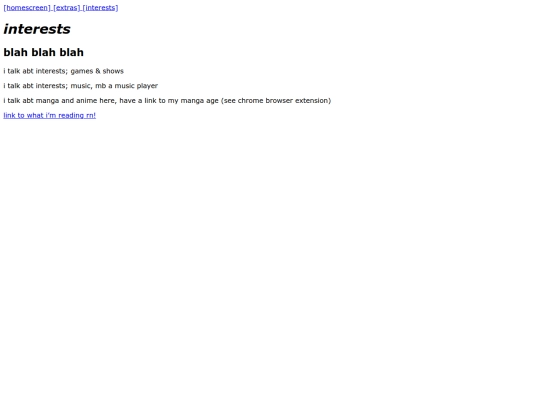 interests screenshot