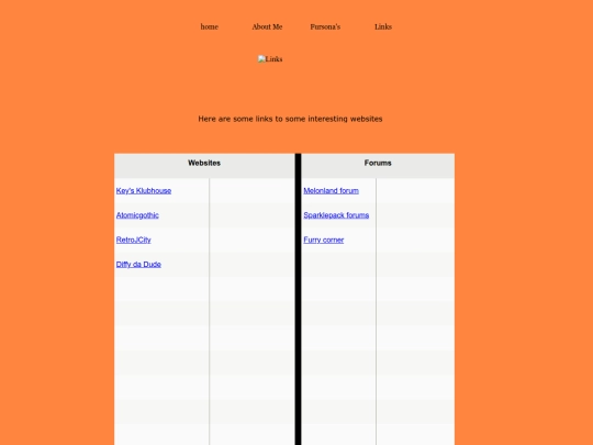 links screenshot