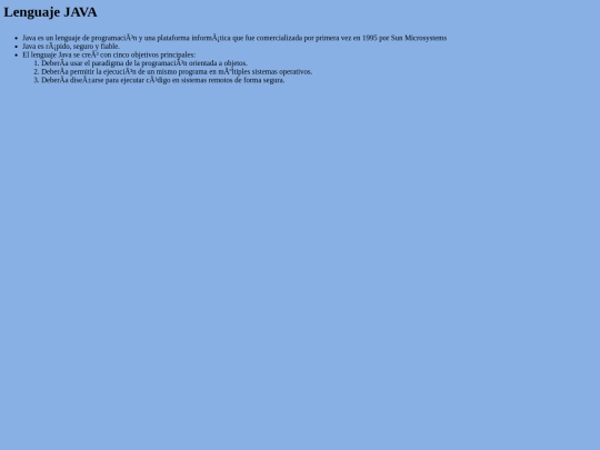 Sitio Web/java screenshot