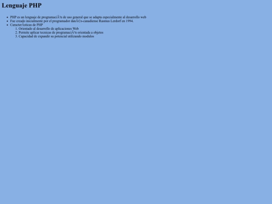 Sitio Web/php screenshot