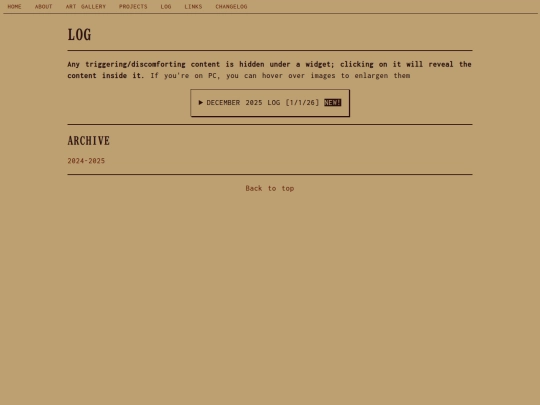 log screenshot
