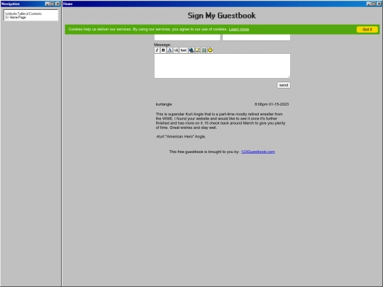 guestbook screenshot