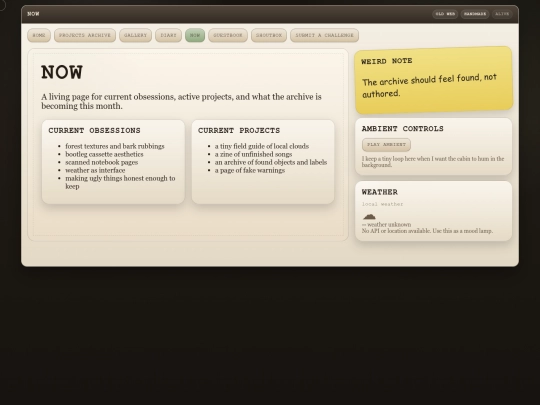 pages/now screenshot