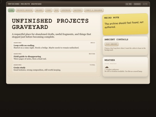 pages/unfinished-graveyard screenshot