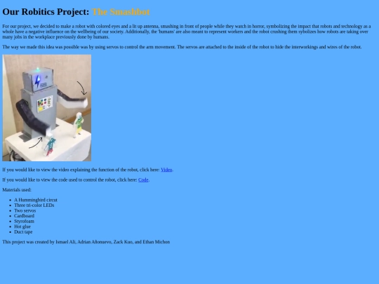 RobotProject screenshot